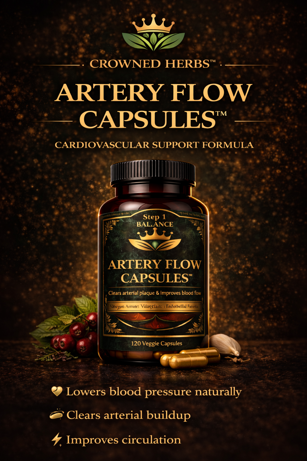 Artery Flow Capsules™ | Natural Blood Flow & Cholesterol Support Supplement