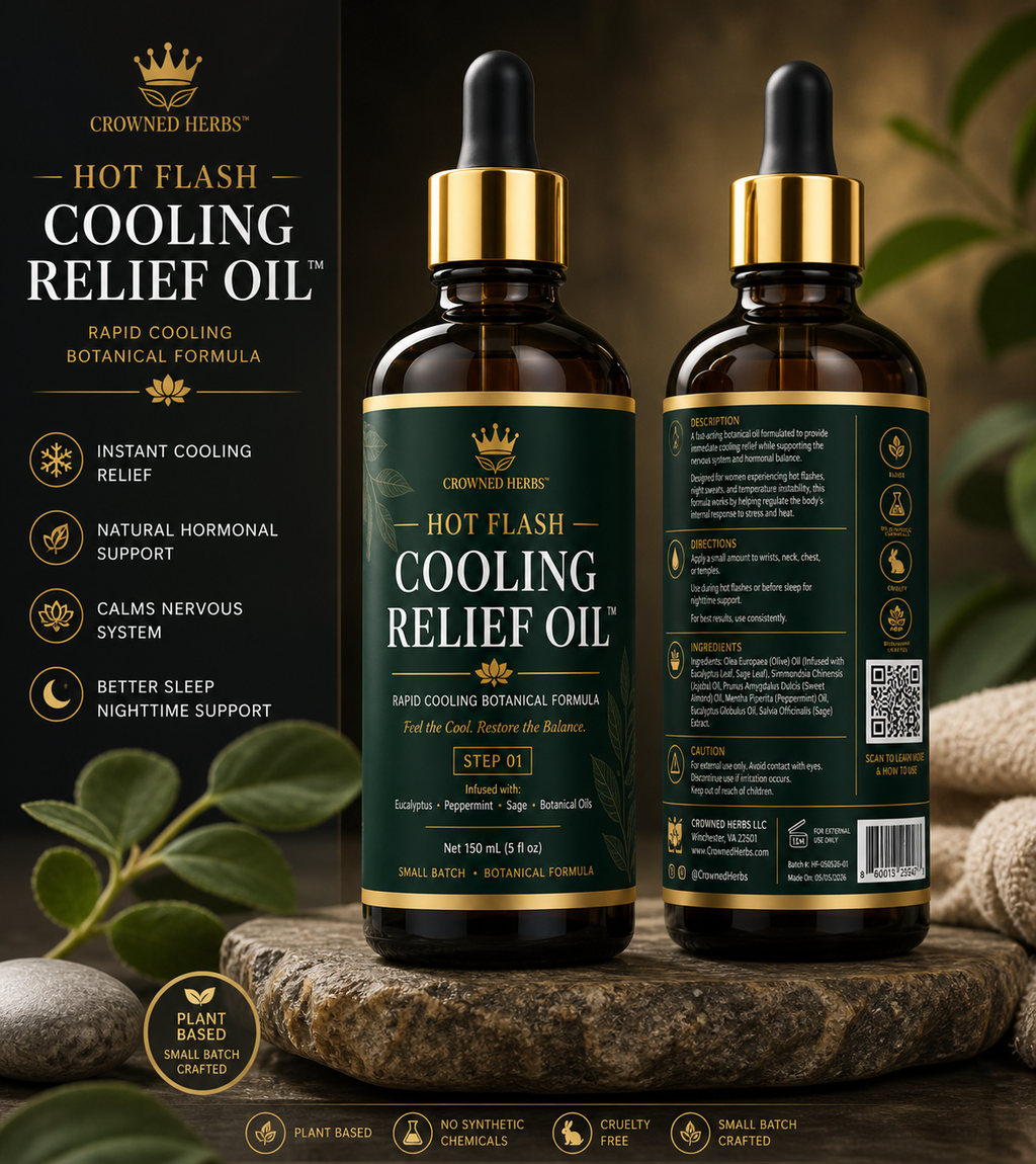 Hot Flash Cooling Relief Oil™ | Herbal Cooling Oil for Hot Flashes, Night Sweats & Menopause Relief