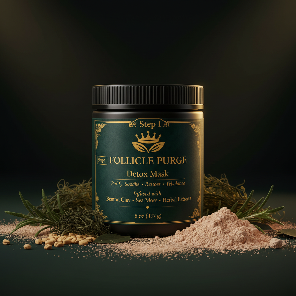 Follicle Purge Detox Mask™ | Herbal Scalp Detox Treatment for Buildup, Itching & Hair Growth