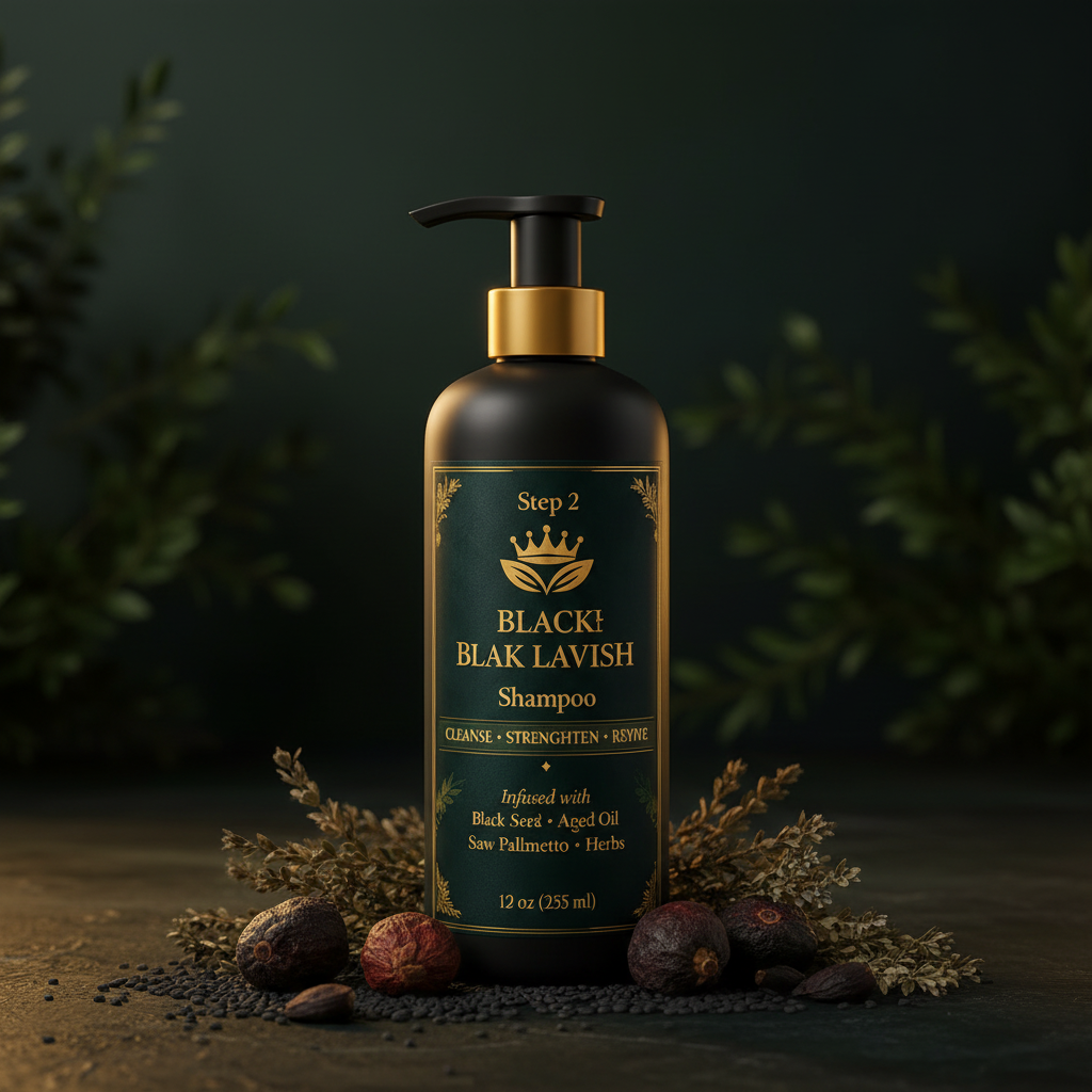 Black Lavish Shampoo™ | Herbal Scalp Detox & Hair Growth Shampoo with Rosemary & Black Soap