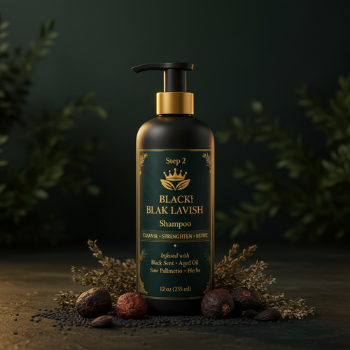 Black Lavish Shampoo™ | Herbal Scalp Detox & Hair Growth Shampoo with Rosemary & Black Soap
