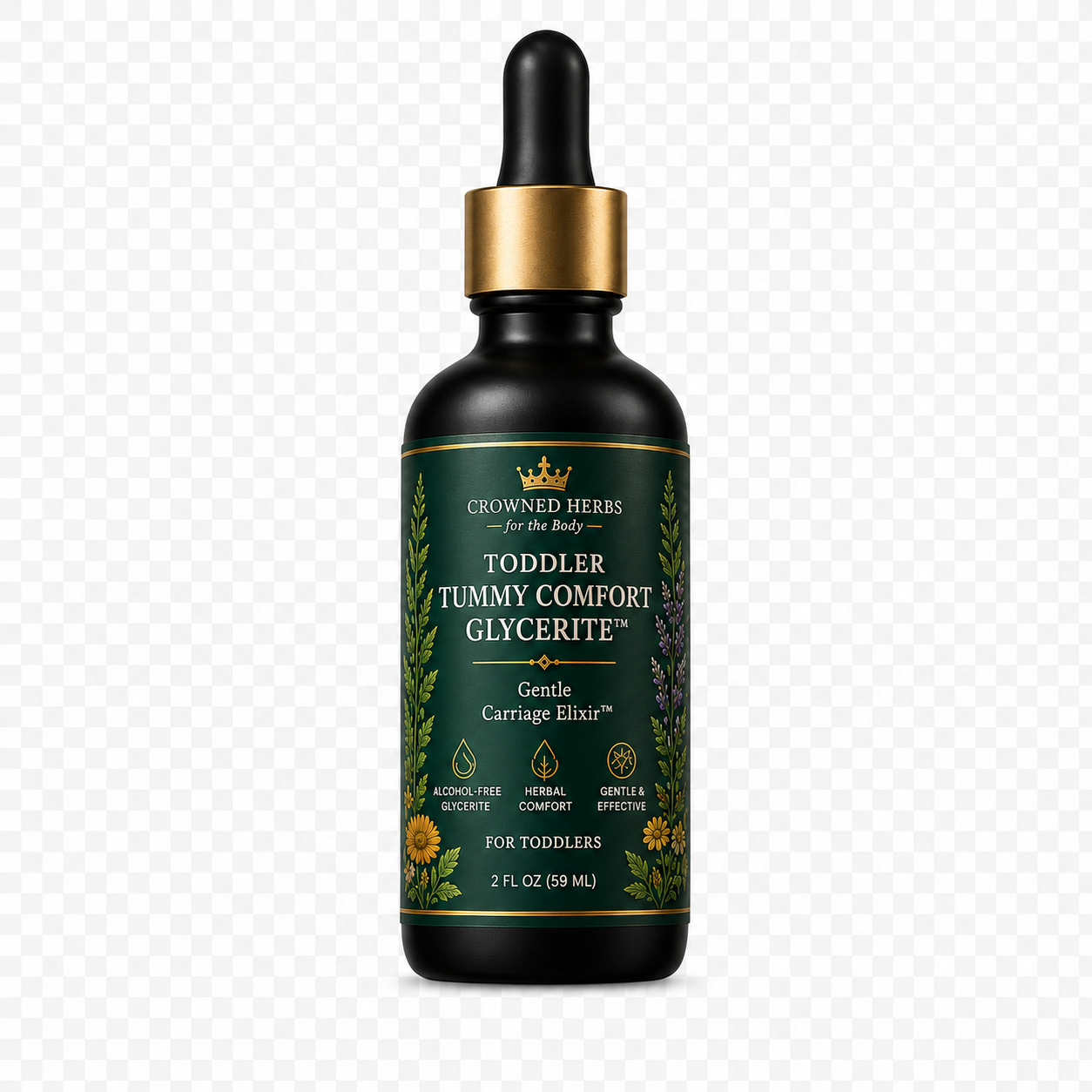 Toddler Tummy Comfort Glycerite™ | Gentle Carriage Elixir™ Alcohol-Free Herbal Digestive Support