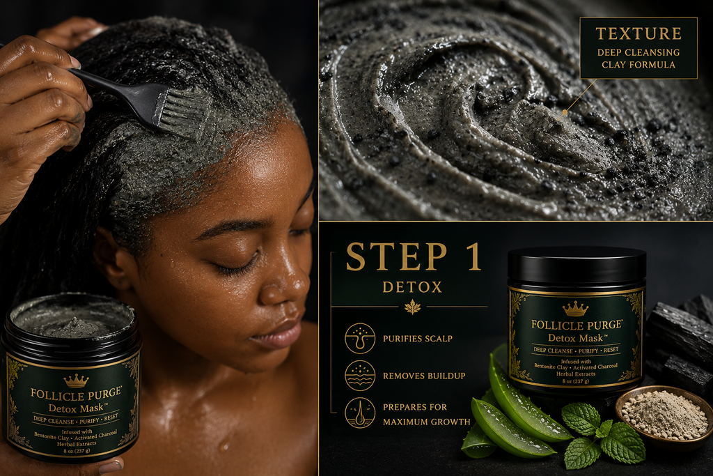 Follicle Purge Detox Mask™ | Herbal Scalp Detox Treatment for Buildup, Itching & Hair Growth