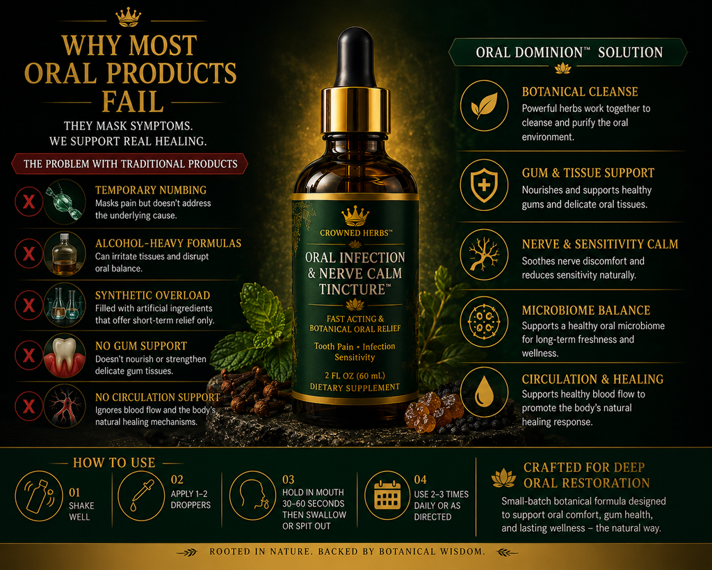 Deep Oral Nerve & Gum Support Tincture™ | Herbal Oral Nerve & Gum Wellness Formula