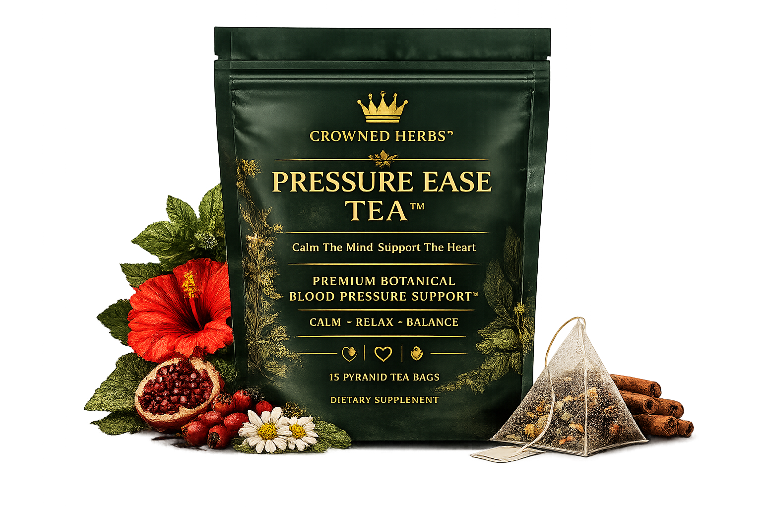 Pressure Ease Tea™ | Herbal Blood Pressure, Stress Relief & Vascular Wellness Tea
