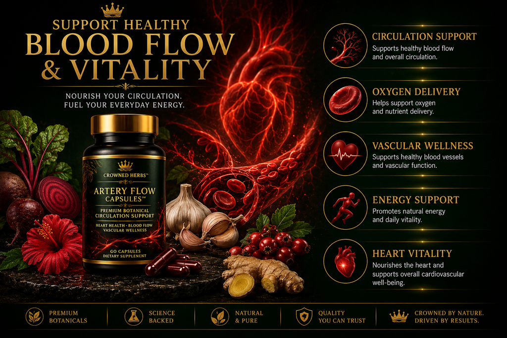Artery Flow Capsules™ | Herbal Blood Flow, Vascular Cleanse & Circulation Support